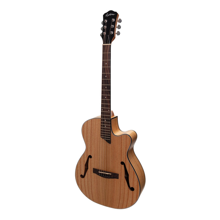 Martinez Jazz Hybrid Acoustic Gloss Cutaway Guitar (Mindi-Wood)