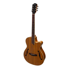 Martinez Jazz Hybrid Acoustic Small Body Cutaway Guitar (Koa)-MJH-3C-KOA