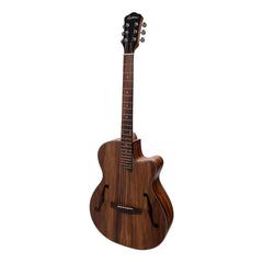 Martinez Jazz Hybrid Acoustic Small Body Cutaway Guitar (Rosewood)-MJH-3C-RWD