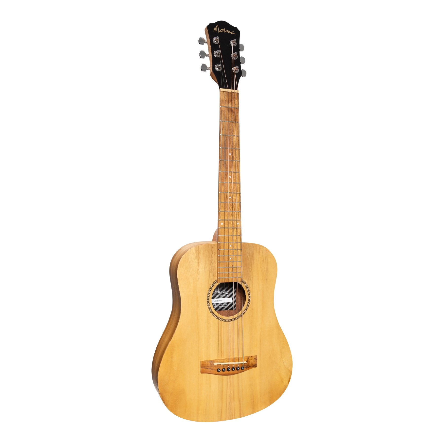 Martinez Left Handed Acoustic Babe Traveller Guitar (Jati-Teakwood)-MZ-BT2L-JTK