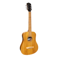 Martinez Left Handed Acoustic-Electric Babe Traveller Guitar (Jati-Teakwood)-MZP-BT2L-JTK