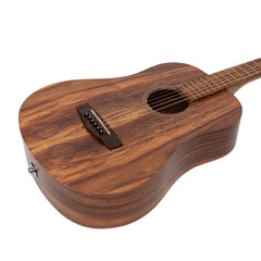 Martinez Left Handed Acoustic-Electric Babe Traveller Guitar (Rosewood)-MZP-BT2L-RWD