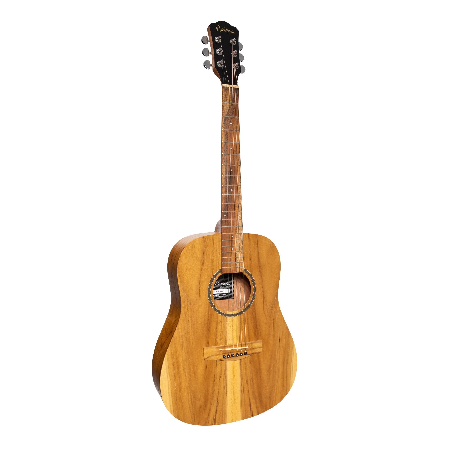 Martinez Left Handed Acoustic-Electric Middy Traveller Guitar (Jati-Teakwood)-MZP-MT2L-JTK