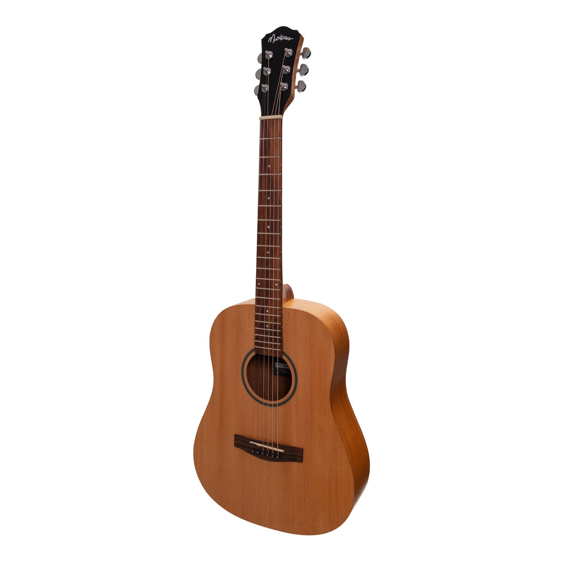 Martinez Left Handed Acoustic-Electric Middy Traveller Guitar (Mahogany)-MZP-MT2L-MAH