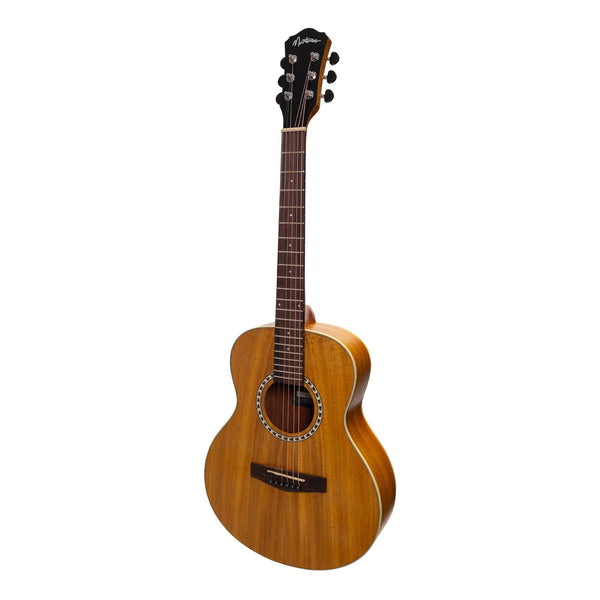 Martinez Left Handed Acoustic-Electric Short-Scale Guitar (Koa)-MZP-SS2L-KOA