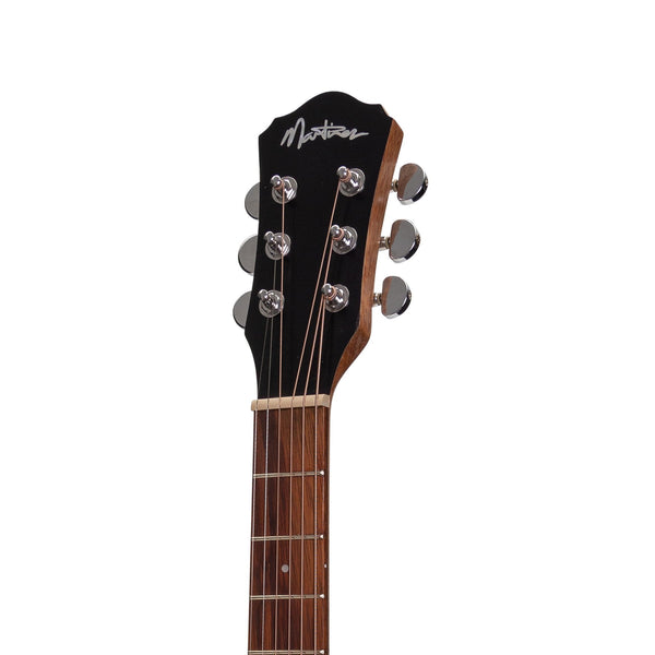 Martinez Left Handed Acoustic Middy Traveller Guitar (Mahogany)