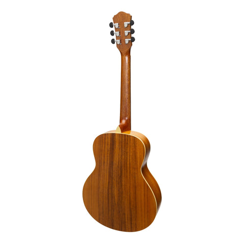 Martinez Left Handed Acoustic Short Scale Guitar (Koa)