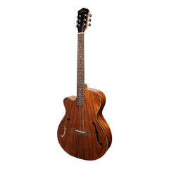 Martinez Left Handed Jazz Hybrid Acoustic-Electric Small Body Cutaway Guitar (Rosewood)-MJH-3CPL-RWD
