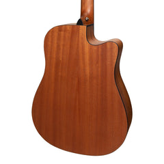 Martinez 'Natural Series' Left Handed Mahogany Top 12-String Acoustic-Electric Dreadnought Cutaway Guitar (Open Pore)