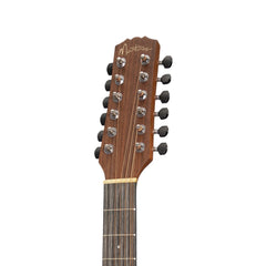 Martinez 'Natural Series' Left Handed Mahogany Top 12-String Acoustic-Electric Small Body Cutaway Guitar (Open Pore)