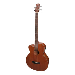 Martinez 'Natural Series' Left Handed Mahogany Top Acoustic-Electric Cutaway Bass Guitar (Open Pore)-MNBC-15L-MOP