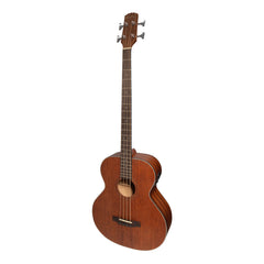 Martinez 'Natural Series' Left Handed Solid Mahogany Top Acoustic-Electric Bass Guitar (Open Pore)-MNB-15SL-MOP