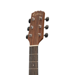 Martinez 'Natural Series' Left Handed Solid Mahogany Top Acoustic-Electric Small Body Cutaway Guitar (Open Pore)