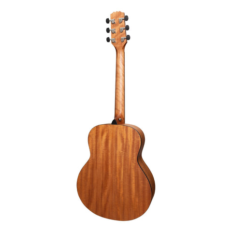 Martinez 'Natural Series' Left Handed Solid Mahogany Top Mini Short Scale Acoustic-Electric Guitar (Open Pore)