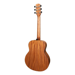 Martinez 'Natural Series' Left Handed Solid Mahogany Top Mini Short Scale Acoustic-Electric Guitar (Open Pore)