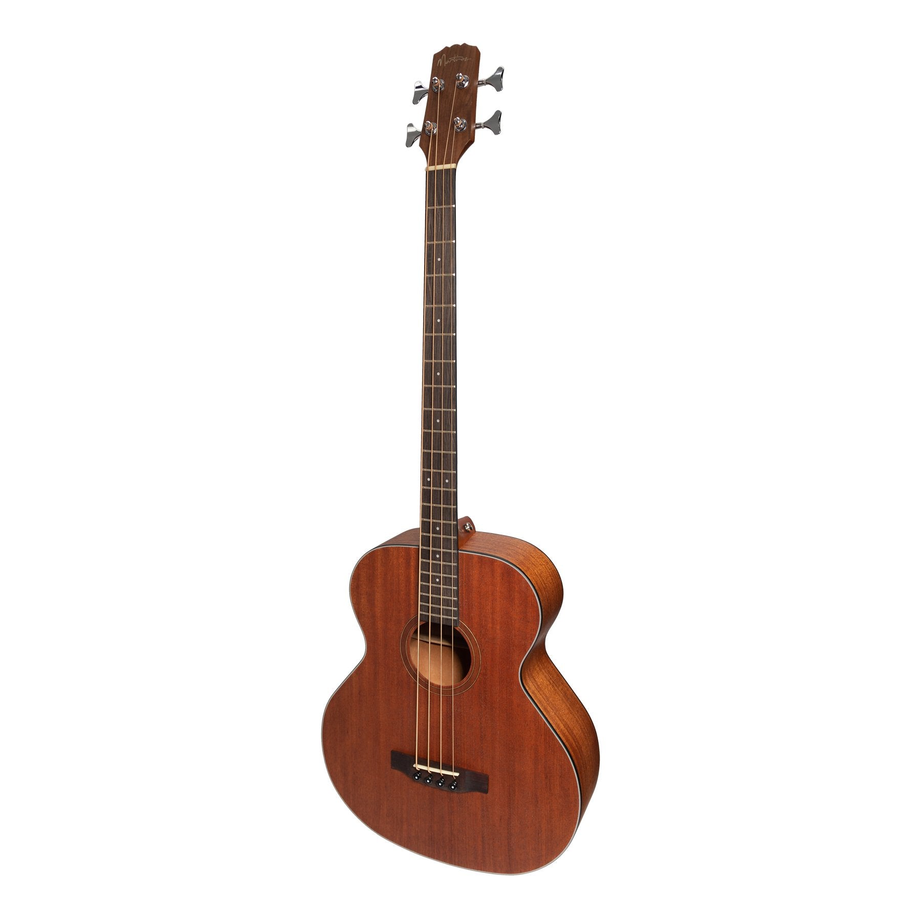 Martinez 'Natural Series' Mahogany Top Acoustic-Electric Bass Guitar (Open Pore)-MNB-15-MOP