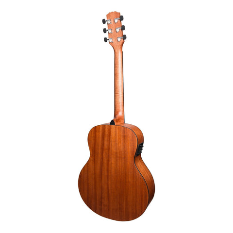 Martinez 'Natural Series' Mahogany Top Acoustic-Electric Mini Short Scale Guitar (Open Pore)-MNS-15-MOP
