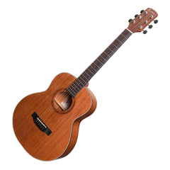 Martinez 'Natural Series' Mahogany Top Acoustic-Electric Mini Short Scale Guitar (Open Pore)