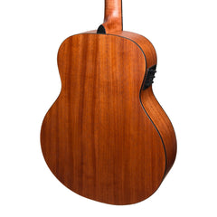 Martinez 'Natural Series' Mahogany Top Acoustic-Electric Mini Short Scale Guitar (Open Pore)