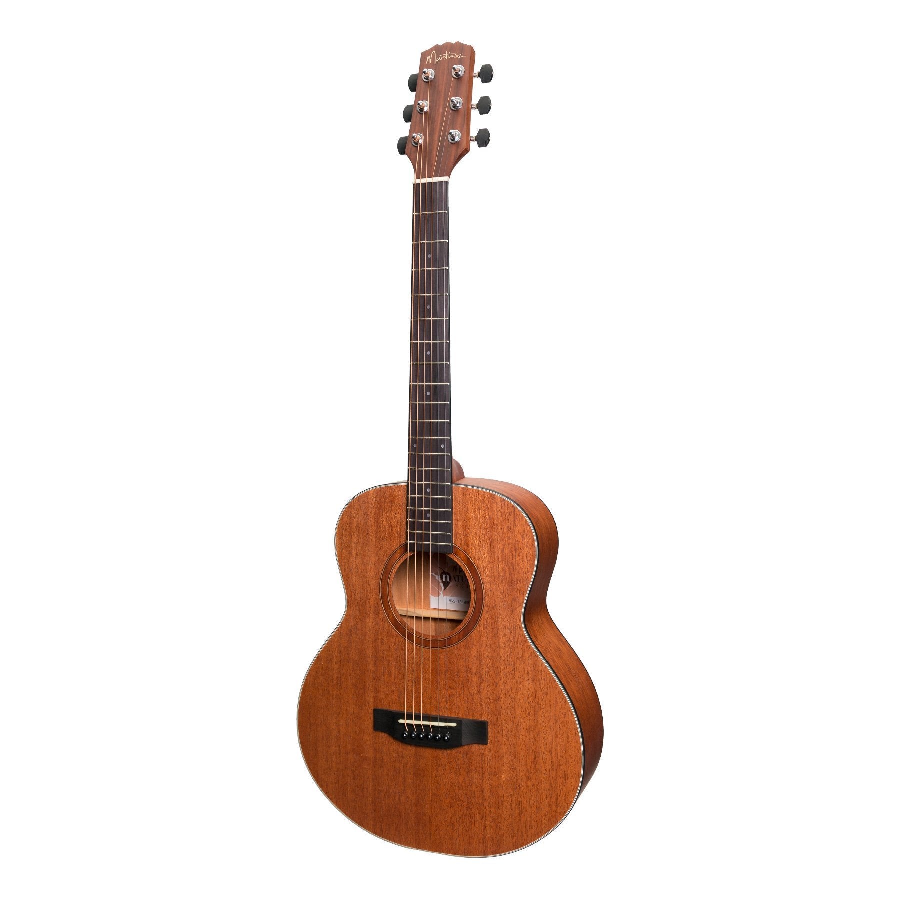 Martinez 'Natural Series' Mahogany Top Acoustic-Electric Mini Short Scale Guitar (Open Pore)-MNS-15-MOP
