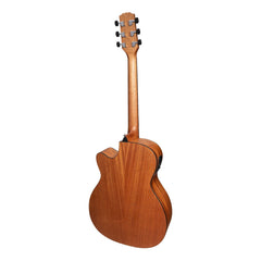 Martinez 'Natural Series' Solid Cedar Top Acoustic-Electric Small Body Cutaway Guitar (Open Pore)-MNFC-15S-COP