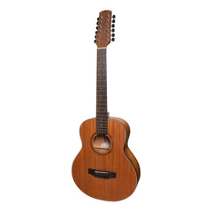 Martinez 'Natural Series' Solid Mahogany Top 12-String Acoustic-Electric Mini Short Scale Guitar (Open Pore)-MNS-1512S-MOP