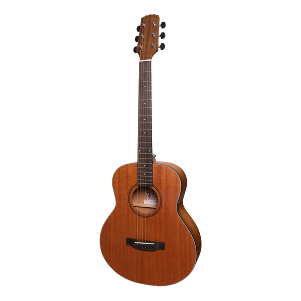 Martinez 'Natural Series' Solid Mahogany Top Acoustic-Electric Mini Short Scale Guitar (Open Pore)-MNS-15S-MOP