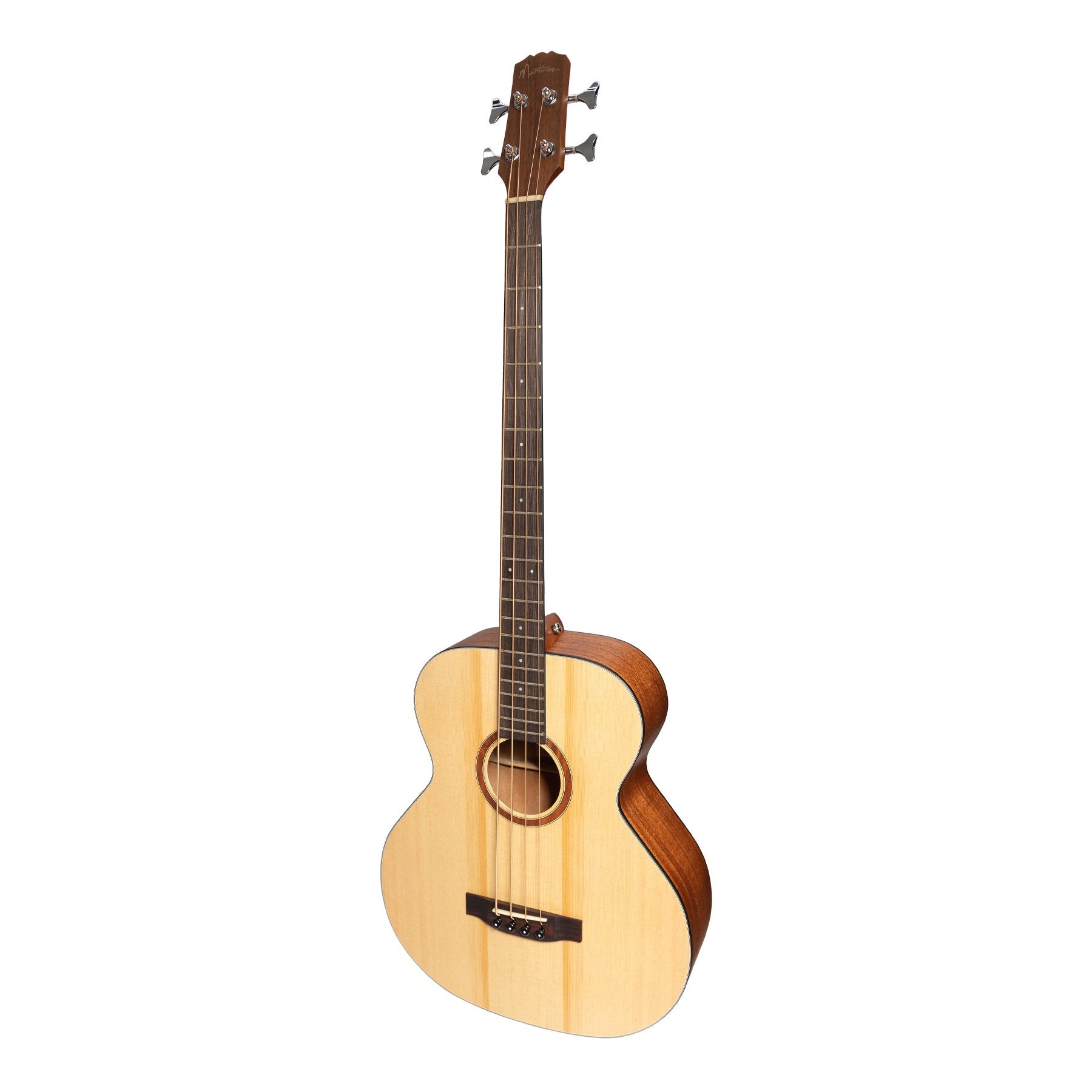 Martinez 'Natural Series' Solid Spruce Top Acoustic-Electric Bass Guitar (Open Pore)-MNB-15S-SOP