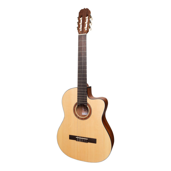 Martinez 'Natural Series' Solid Spruce Top Acoustic-Electric Classical Cutaway Guitar (Open Pore)-MNCC-15S-SOP