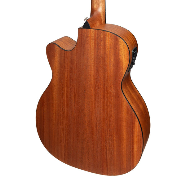 Martinez 'Natural Series' Solid Spruce Top Acoustic-Electric Small Body Cutaway Guitar (Open Pore)