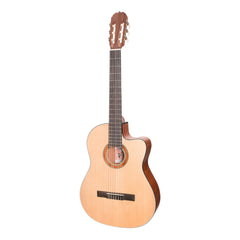 Martinez 'Natural Series' Spruce Top Acoustic-Electric Classical Cutaway Guitar (Open Pore)-MNCC-15-SOP