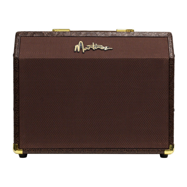 Martinez Retro-Style 25 Watt Acoustic Guitar Amplifier with Reverb (Paisley Brown)-MAE-25R-FEV