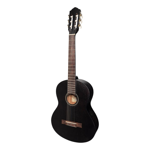 Martinez 'Slim Jim' 3/4 Size Student Classical Guitar Pack with Built In Tuner (Black)-MP-SJ34T-BLK