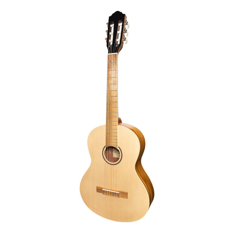Martinez 'Slim Jim' 3/4 Size Student Classical Guitar Pack with Built In Tuner (Spruce/Jati-Teakwood)-MP-SJ34T-SJ