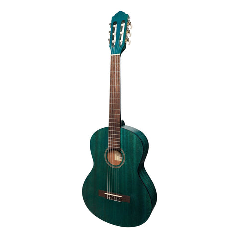 Martinez 'Slim Jim' 3/4 Size Student Classical Guitar Pack with Built In Tuner (Teal Green)-MP-SJ34T-TGR