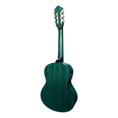 Martinez 'Slim Jim' 3/4 Size Student Classical Guitar with Built In Tuner (Teal Green)