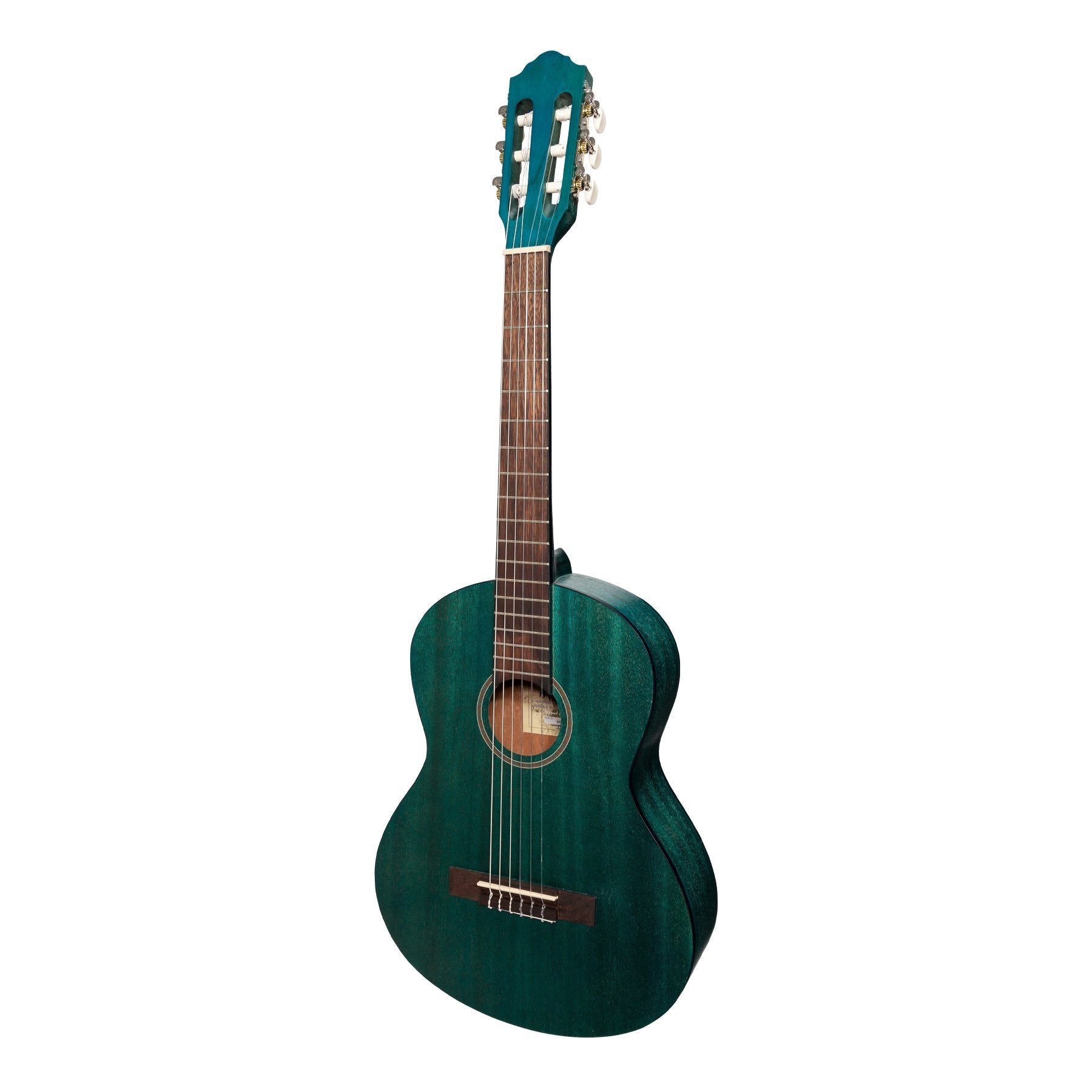 Martinez 'Slim Jim' 3/4 Size Student Classical Guitar with Built In Tuner (Teal Green)-MC-SJ34T-TGR