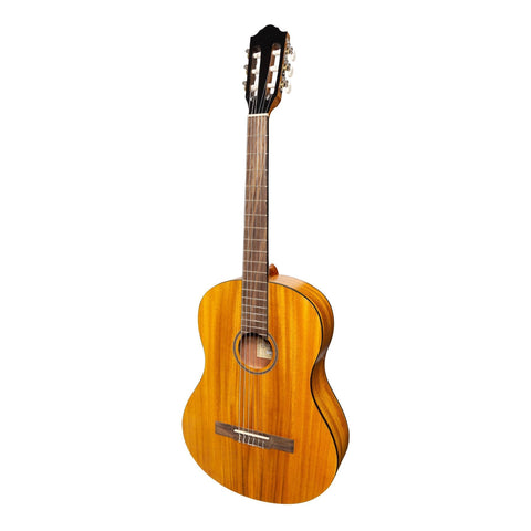 Martinez 'Slim Jim' Full Size Electric Classical Guitar Pack with Pickup/Tuner (Koa)-MP-SJ44PT-KOA