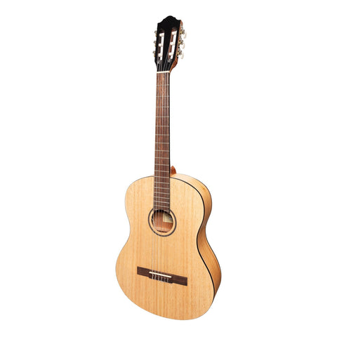 Martinez 'Slim Jim' Full Size Electric Classical Guitar Pack with Pickup/Tuner (Mindi-Wood)-MP-SJ44PT-MWD