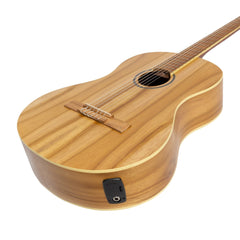 Martinez 'Slim Jim' Full Size Electric Classical Guitar with Pickup/Tuner (Jati-Teakwood)