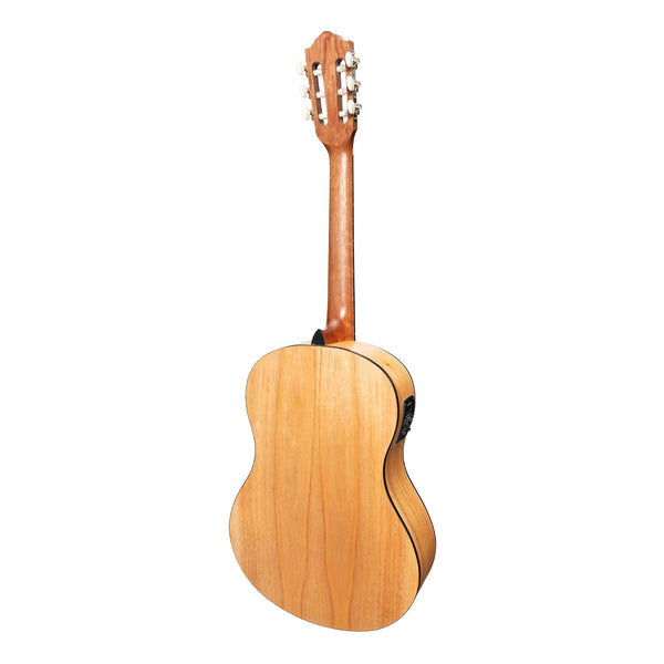 Martinez 'Slim Jim' Full Size Electric Classical Guitar with Pickup/Tuner (Mindi-Wood)