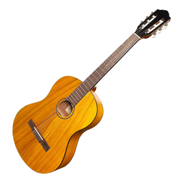 Martinez 'Slim Jim' Full Size Student Classical Guitar Pack with Built In Tuner (Koa)