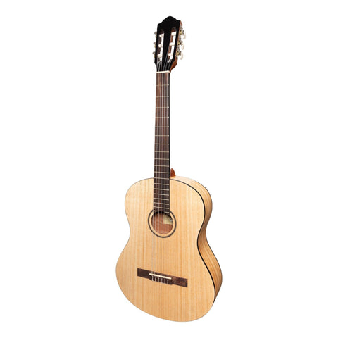 Martinez 'Slim Jim' Full Size Student Classical Guitar Pack with Built In Tuner (Mindi-Wood)-MP-SJ44T-MWD