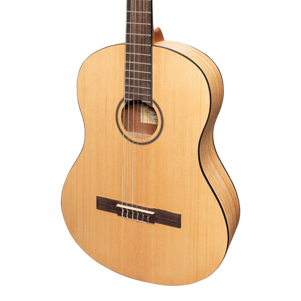 Martinez 'Slim Jim' Full Size Student Classical Guitar Pack with Built In Tuner (Spruce/Mahogany)