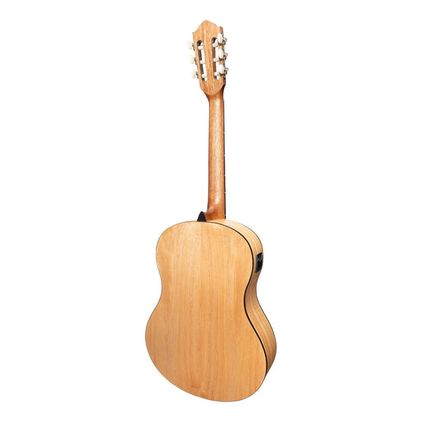 Martinez 'Slim Jim' Full Size Student Classical Guitar with Built In Tuner (Spruce/Mahogany)