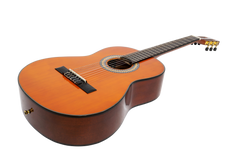 Martinez 'Slim Jim' G-Series 3/4 Size Classical Guitar with Built-in Tuner (Amber-Gloss)