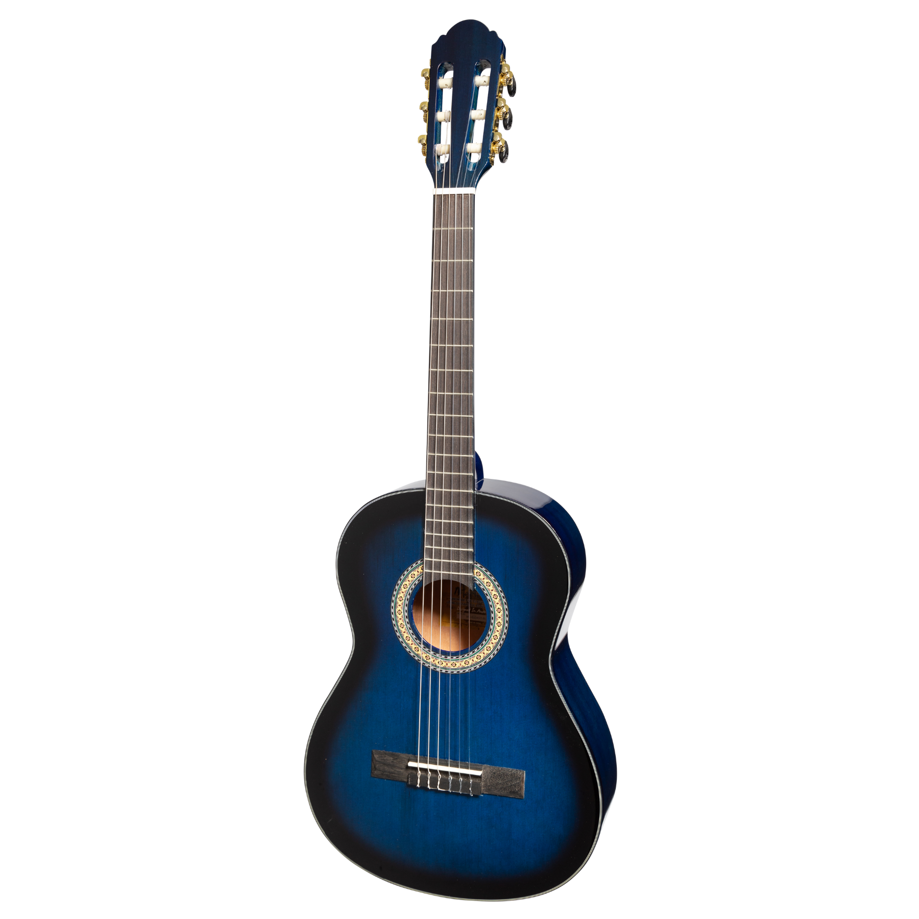 Martinez 'Slim Jim' G-Series 3/4 Size Electric Classical Guitar with Tuner (Blue-Gloss)-MC-SJ34GT-BLS