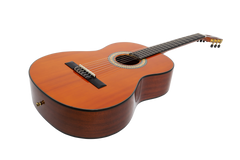 Martinez 'Slim Jim' G-Series Full Size Classical Guitar with Built-in Tuner (Amber-Gloss)