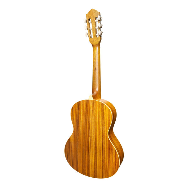 Martinez 'Slim Jim' Left Handed 3/4 Size Student Classical Guitar Pack with Built In Tuner (Spruce/Koa)