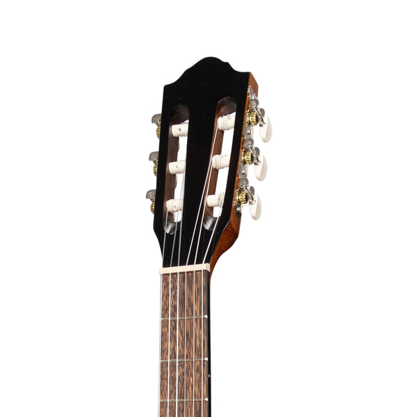 Martinez 'Slim Jim' Left Handed Full Size Student Classical Guitar Pack with Built In Tuner (Spruce/Koa)